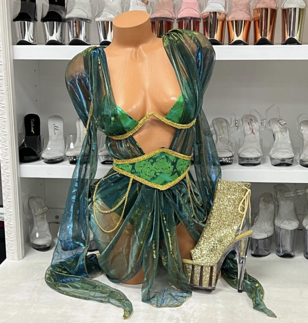 Serpent Enchantress Sultry Medusa Bodysuit - Image 2