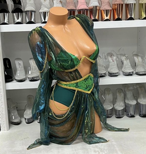 Serpent Enchantress Sultry Medusa Bodysuit - Image 4