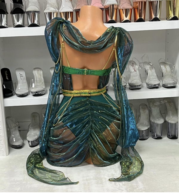Serpent Enchantress Sultry Medusa Bodysuit - Image 5
