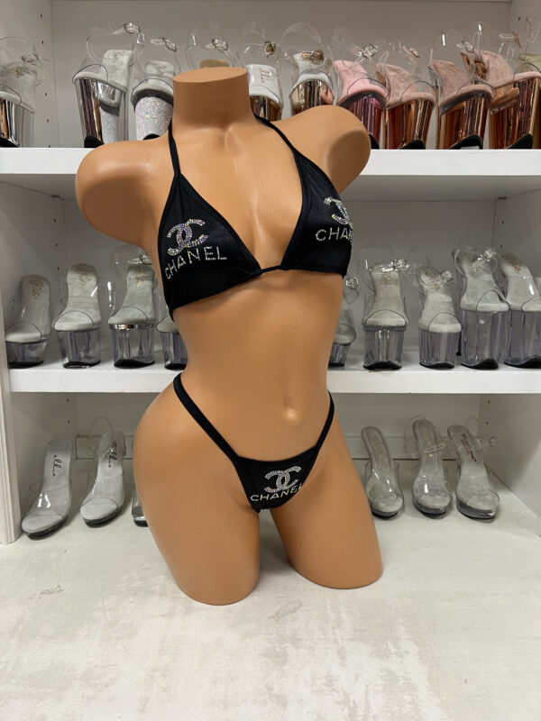 Rhinestone Logo Bikini - Image 110