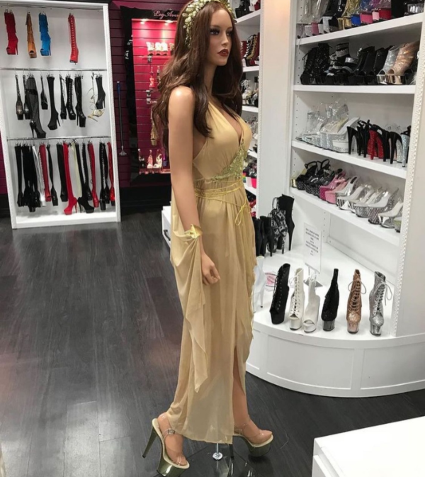 Guilded Goddess - Luxe Gold Mesh Romper with Lace Applique & Headpiece - Image 2