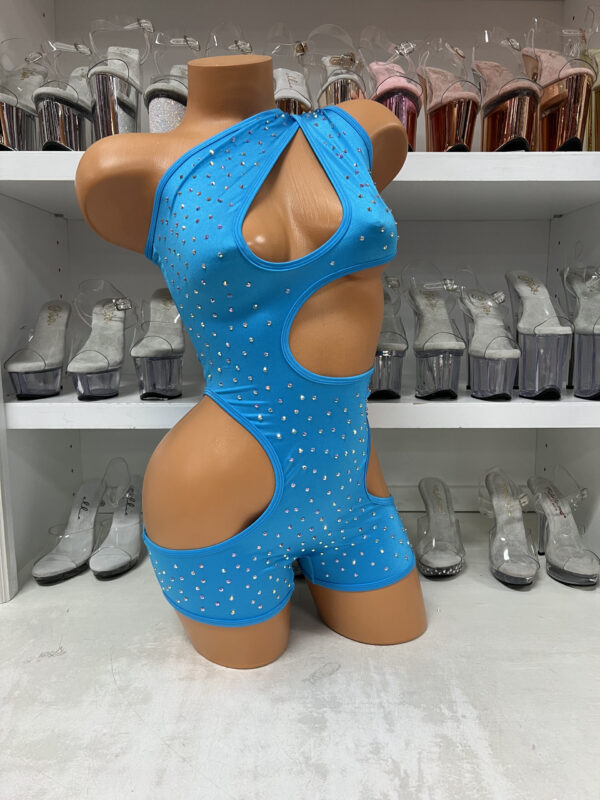 Rhinestone Cut-Out Romper - Image 6