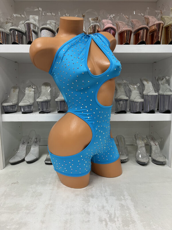Rhinestone Cut-Out Romper - Image 7