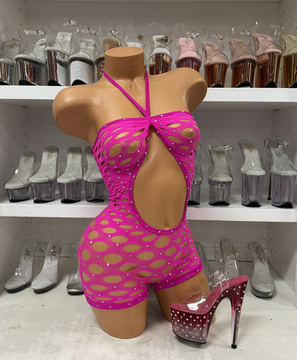 Pothole Rhinestone Romper