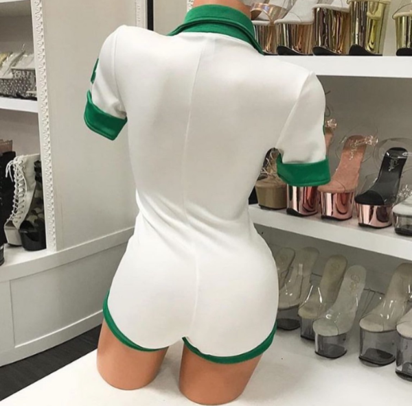 Perfect Prescription Sexy Herbal Nurse Romper Costume - Image 4