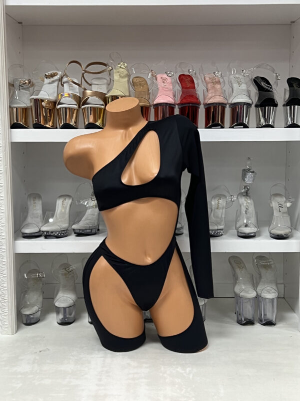 Long Sleeve Romper with Chaps - Image 2