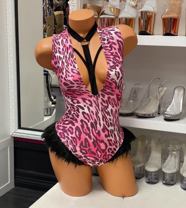 Feisty Leopard Romper Costume Set - Image 2
