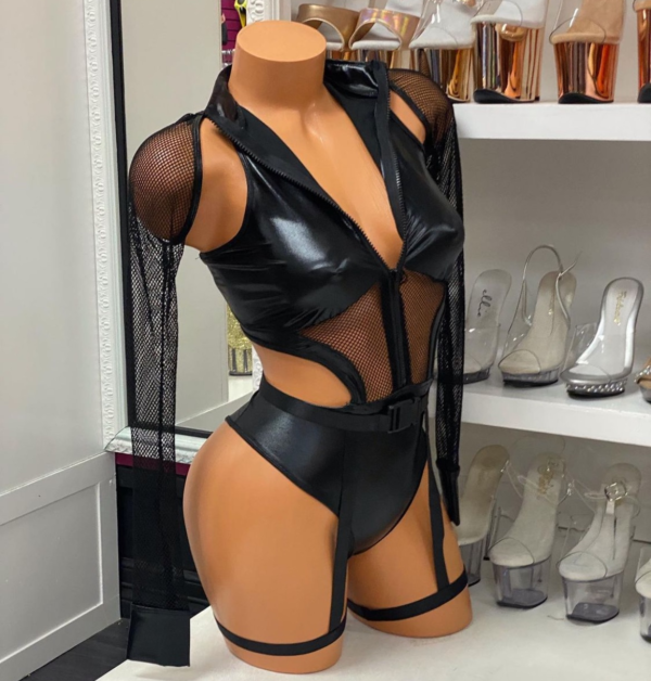 Criminal Kitty Cut-Out Bodysuit Set - Image 4