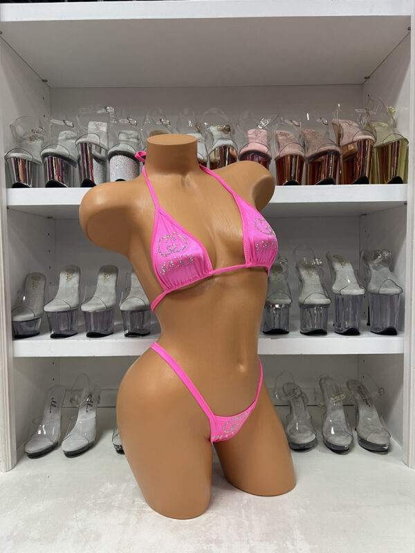 Rhinestone Logo Bikini - Image 115