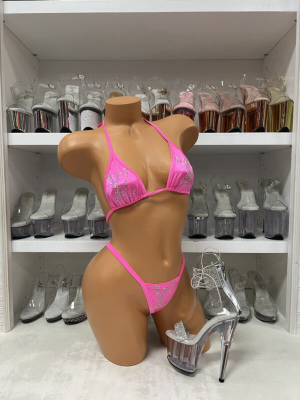 Rhinestone Logo Bikini - Image 85