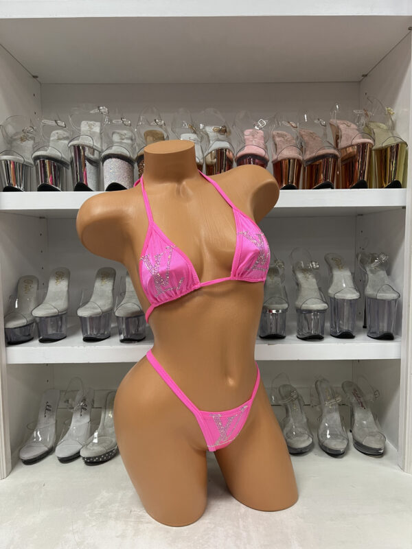 Rhinestone Logo Bikini - Image 86