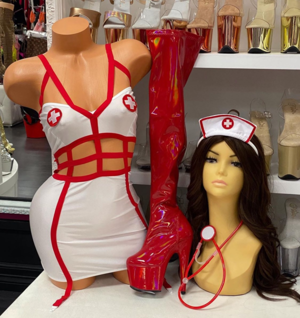 Caged Nurse Halloween Costume - Image 2