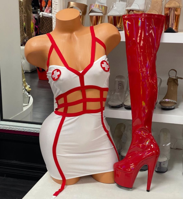 Caged Nurse Halloween Costume - Image 3