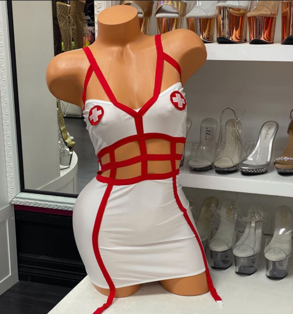 Caged Nurse Halloween Costume - Image 4
