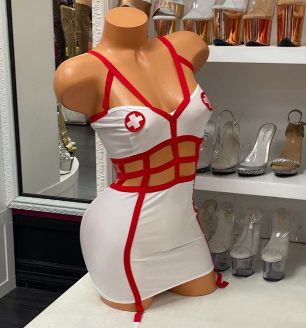 Caged Nurse Halloween Costume - Image 5