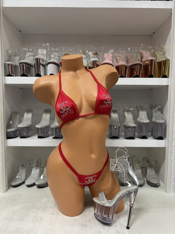 Rhinestone Logo Bikini - Image 65