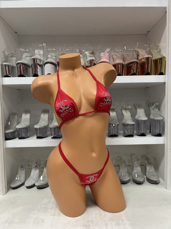 Rhinestone Logo Bikini - Image 66