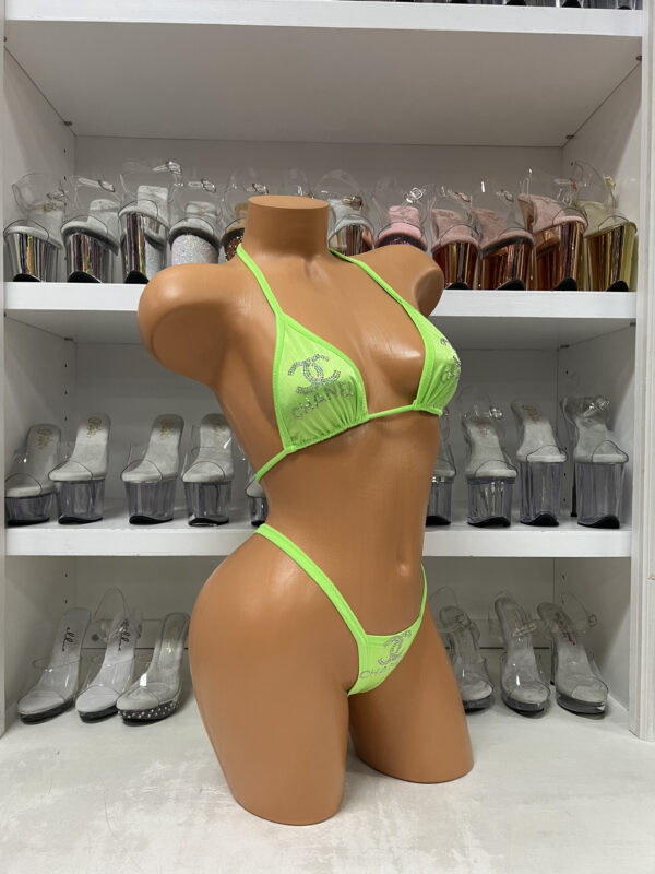 Rhinestone Logo Bikini - Image 79