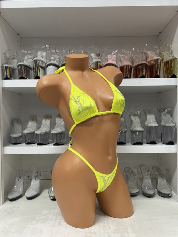 Rhinestone Logo Bikini - Image 15