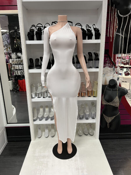 White One Sleeve Gown