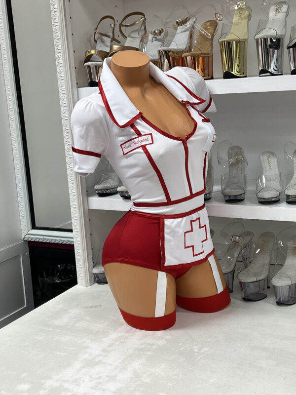 Nurse Feelgood Costume - Seductive 2-Piece Medical Fantasy Roleplay Set - Image 3