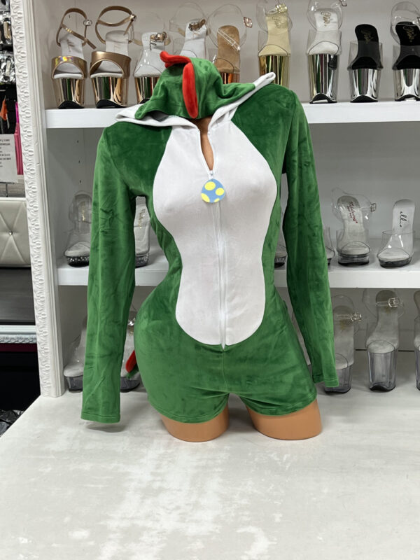 Comfy Super Dino Velvet Romper - Image 2