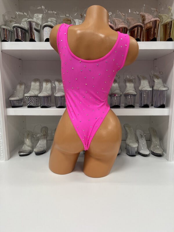 Rhinestone Lace Up Bodysuit - Image 4