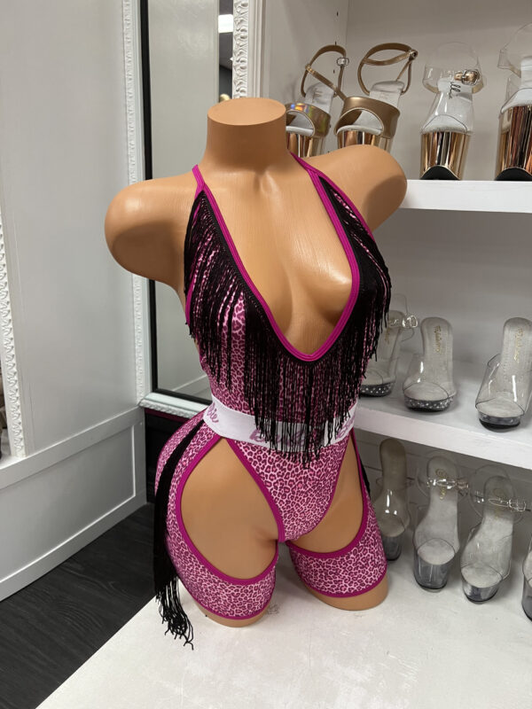 Fringe Bodysuit with Chaps - Image 3