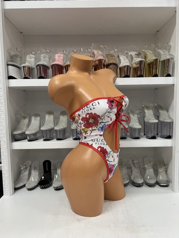 Fancy Lace Up Bodysuit - Image 3