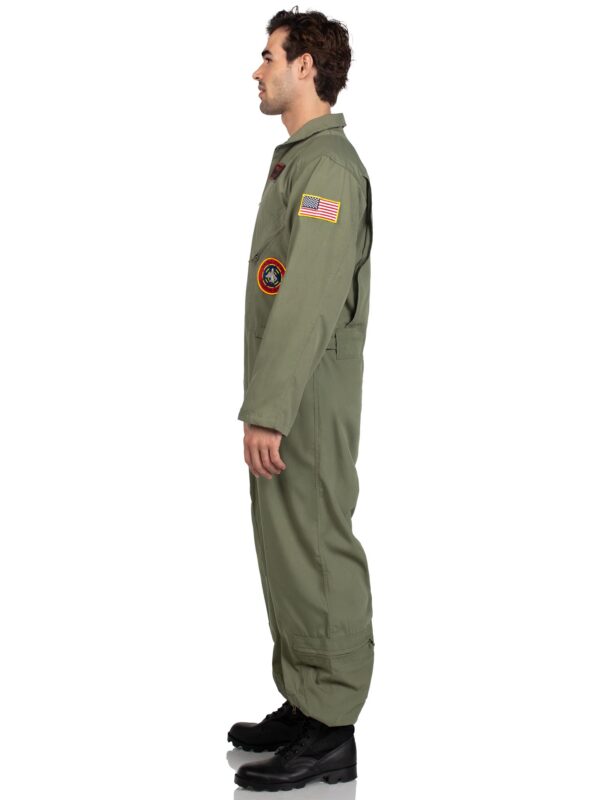 Men's Top Gun Costume Flight Suit - Image 4