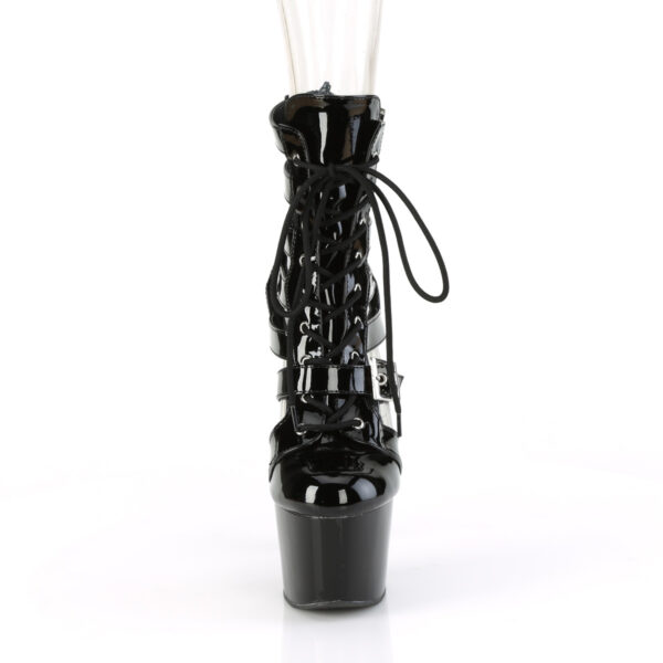 7" Heel, 2 3/4" PF Strappy Lace-Up Cage Bootie, Back Zip - Image 2