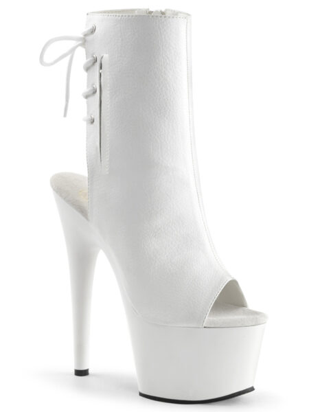 7" Heel, 2 3/4" PF Open Toe/Heel Ankle Boot, Side Zip
