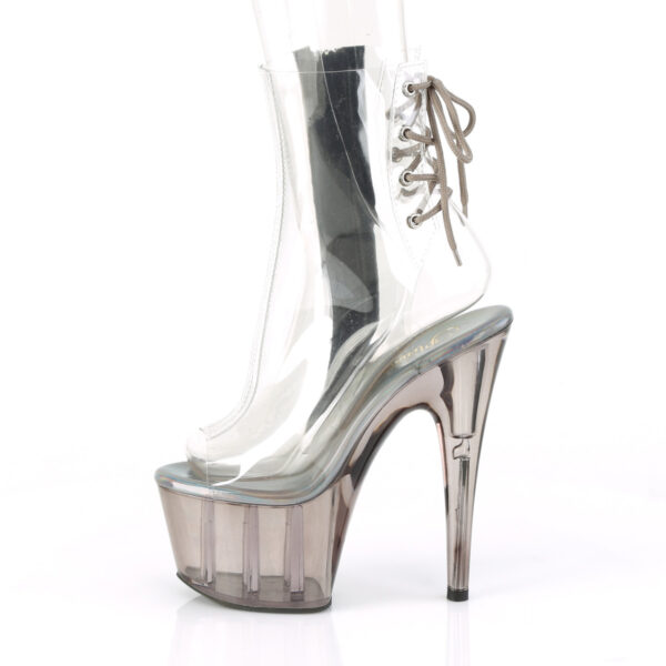 **7" Heel, 2 3/4" Tinted PF Open Toe Ankle Boot, Side Zip - Image 3