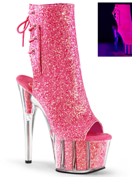 7" Heel, 2 3/4" PF Blacklight Reactive Ankle Boot