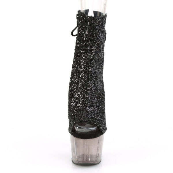 **7" Heel, 2 3/4" Tinted PF Open Toe Ankle Boot, Side Zip - Image 2