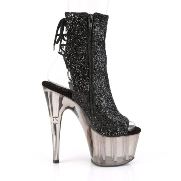 **7" Heel, 2 3/4" Tinted PF Open Toe Ankle Boot, Side Zip - Image 5