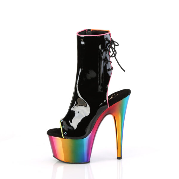 7" Heel, 2 3/4" PF Open Toe/Back Ankle Boot, Side Zip - Image 3