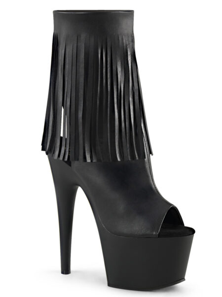 7" Heel, 2 3/4" PF Open Toe/Heel Ankle Boot, Side Zip