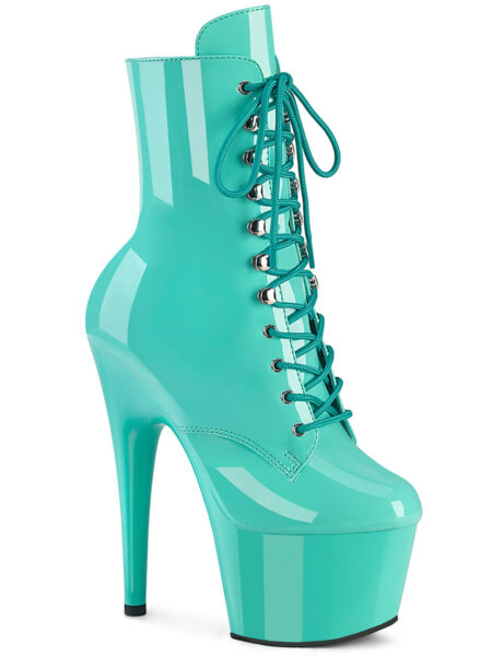 7" Heel, 2 3/4" PF Lace-Up Front Ankle Boot, Side Zip