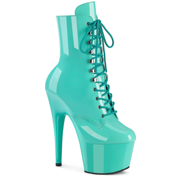 7" Heel, 2 3/4" PF Lace-Up Front Ankle Boot, Side Zip