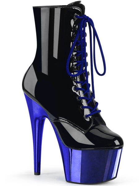7" Heel, 2 3/4" PF Lace-Up Front Ankle Boot, Side Zip