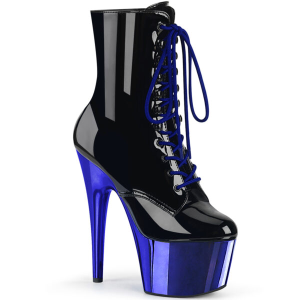 7" Heel, 2 3/4" PF Lace-Up Front Ankle Boot, Side Zip