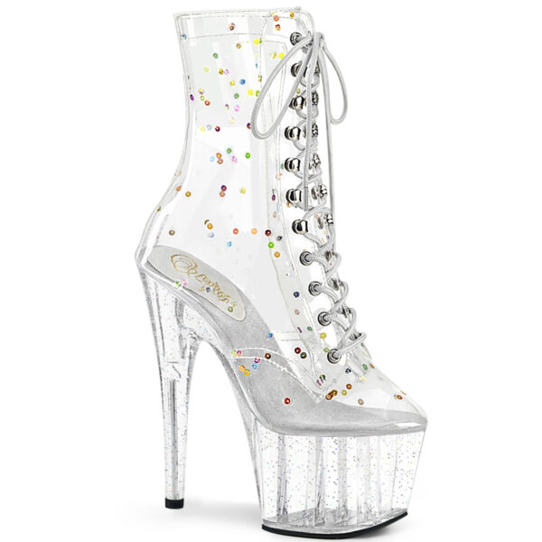 *7" Heel, 2 3/4" PF Lace-Up Front Ankle Boot