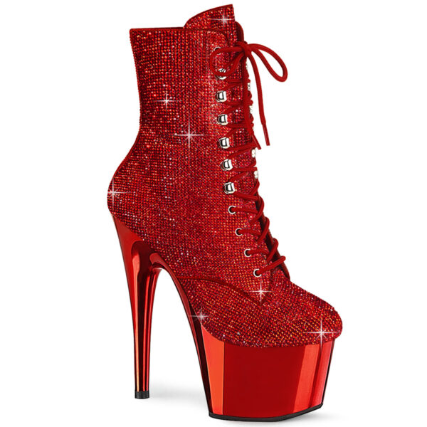 **7" Heel , 2 3/4" PF RS Embellished Ankle Boot, Side Zip