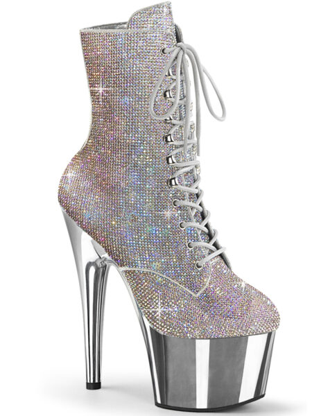 7" Heel , 2 3/4" PF RS Embellished Ankle Boot, Side Zip