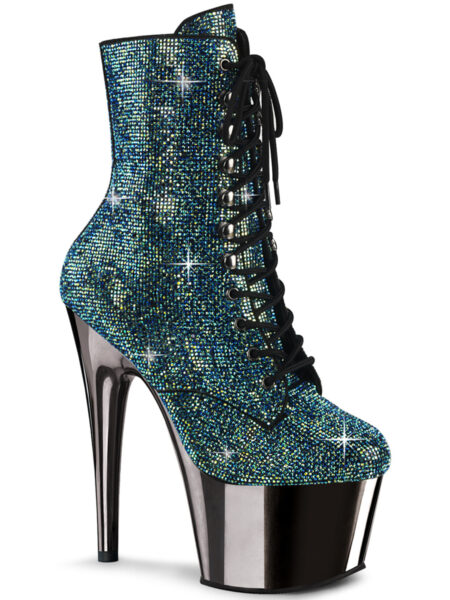 *7″ Heel , 2 3/4″ PF RS Embellished Ankle Boot, Side Zip