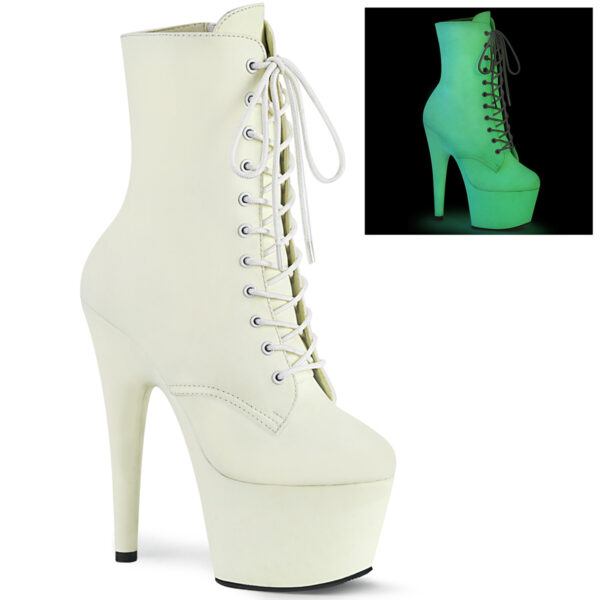 7" Heel, 2 3/4" PF Lace-Up Front Ankle Boot, Side ZIp