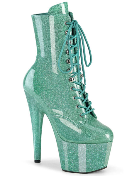 7" Heel, 2 3/4" PF Lace-Up Front Ankle Boot, Side Zip