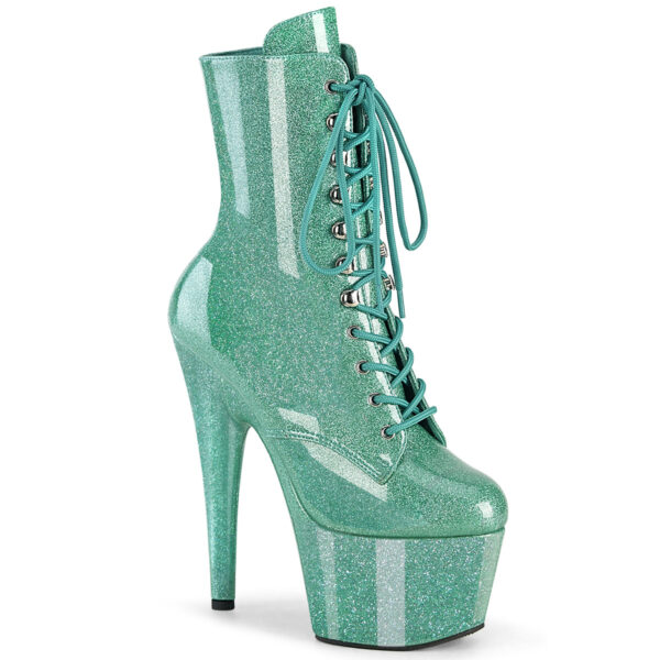 7" Heel, 2 3/4" PF Lace-Up Front Ankle Boot, Side Zip