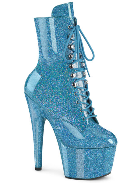 7" Heel, 2 3/4" PF Lace-Up Front Ankle Boot, Side Zip